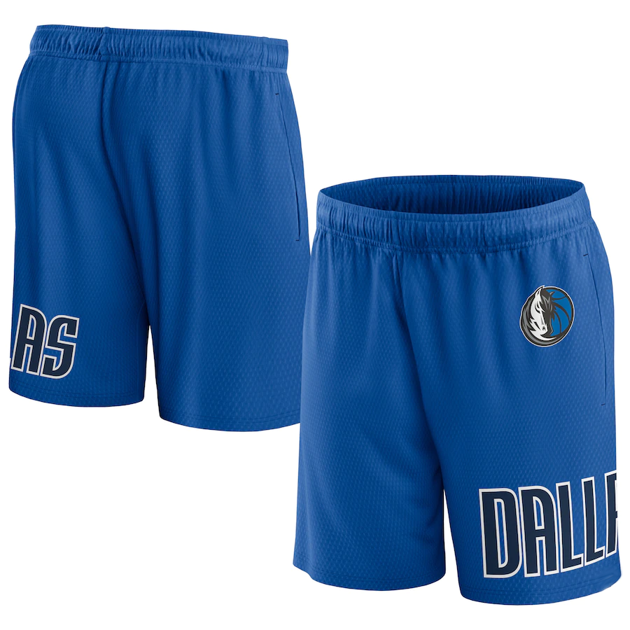 Men's Dallas Mavericks Royal Free Throw Mesh Shorts Men's Dallas Mavericks Royal Free Throw Mesh Shorts